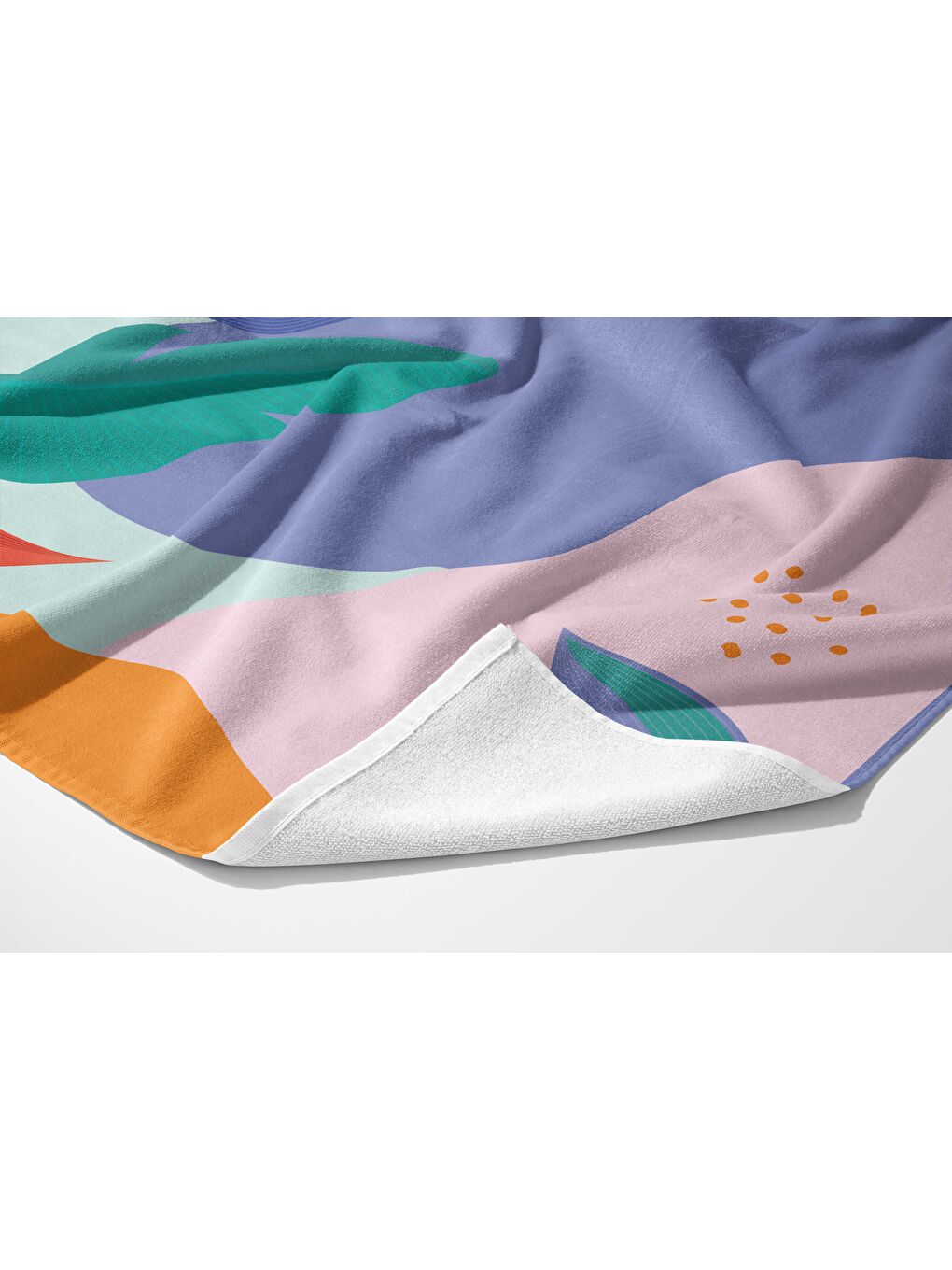 Lila Bohem Desen Dijital Baskılı  Plaj Havlusu 75x150-3