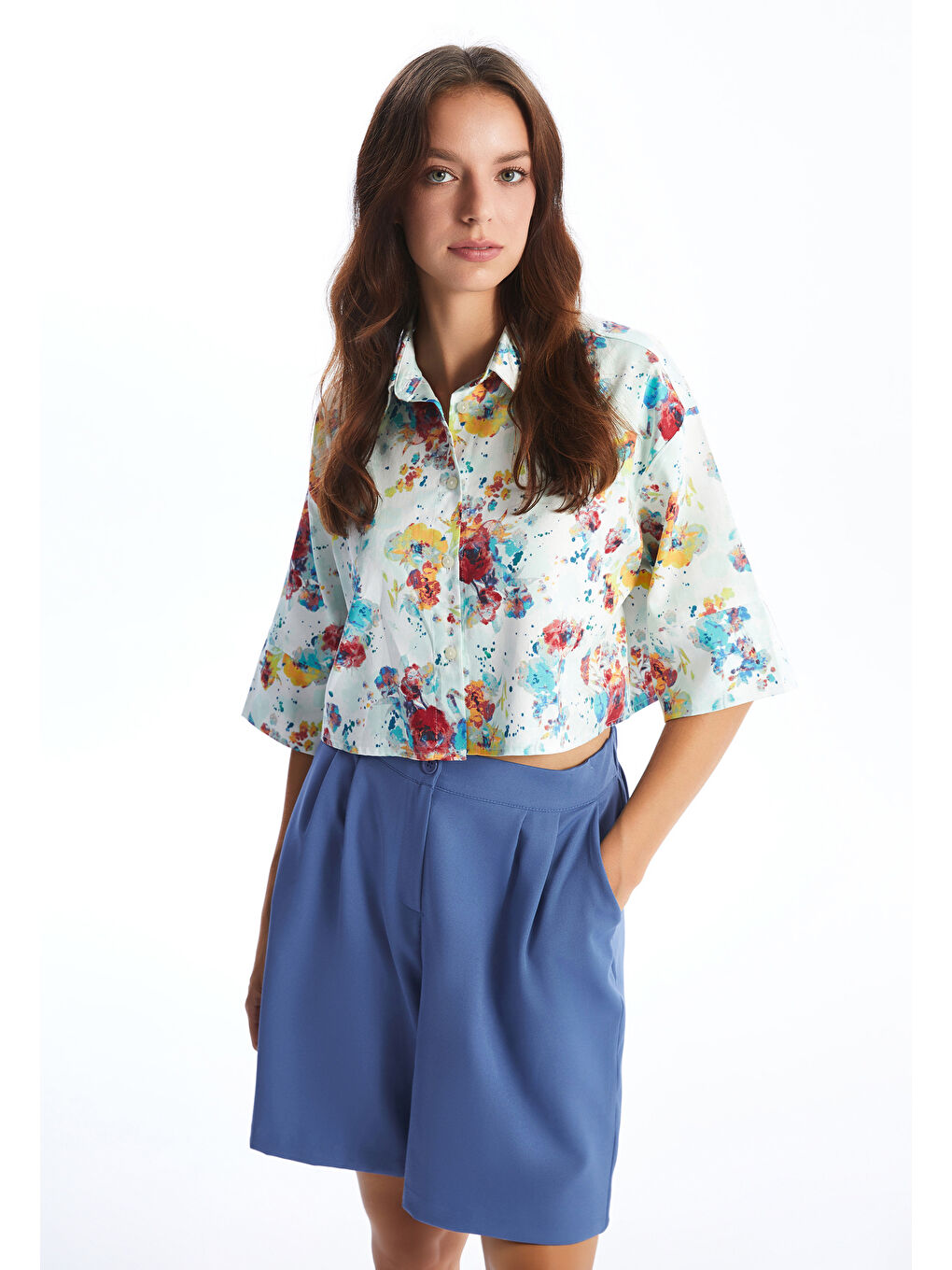 Beyaz Maya Kadın Gömlek