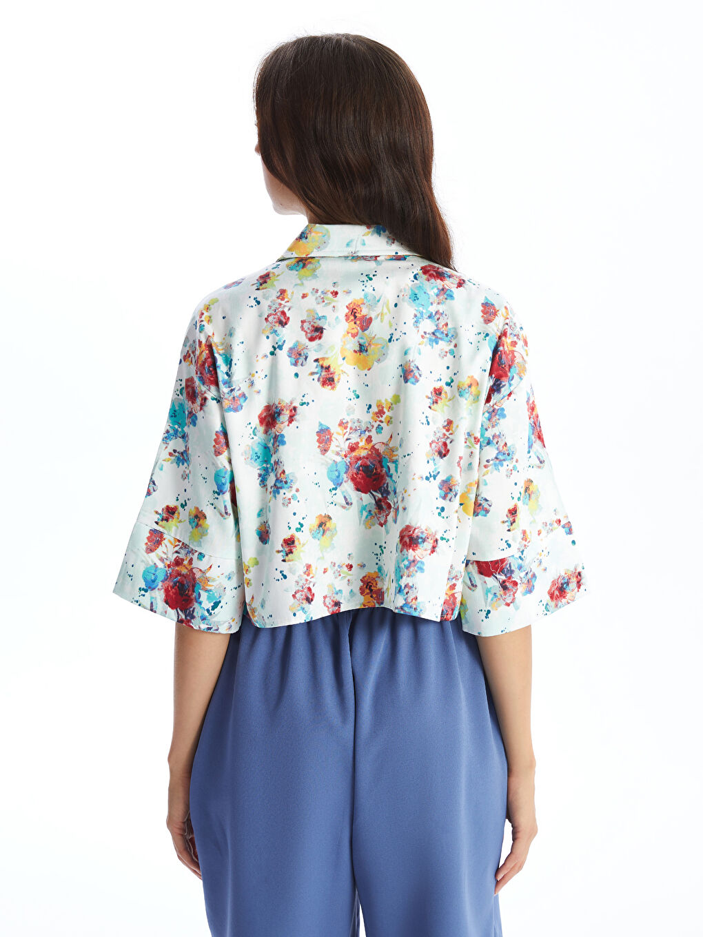 Beyaz Maya Kadın Gömlek-1