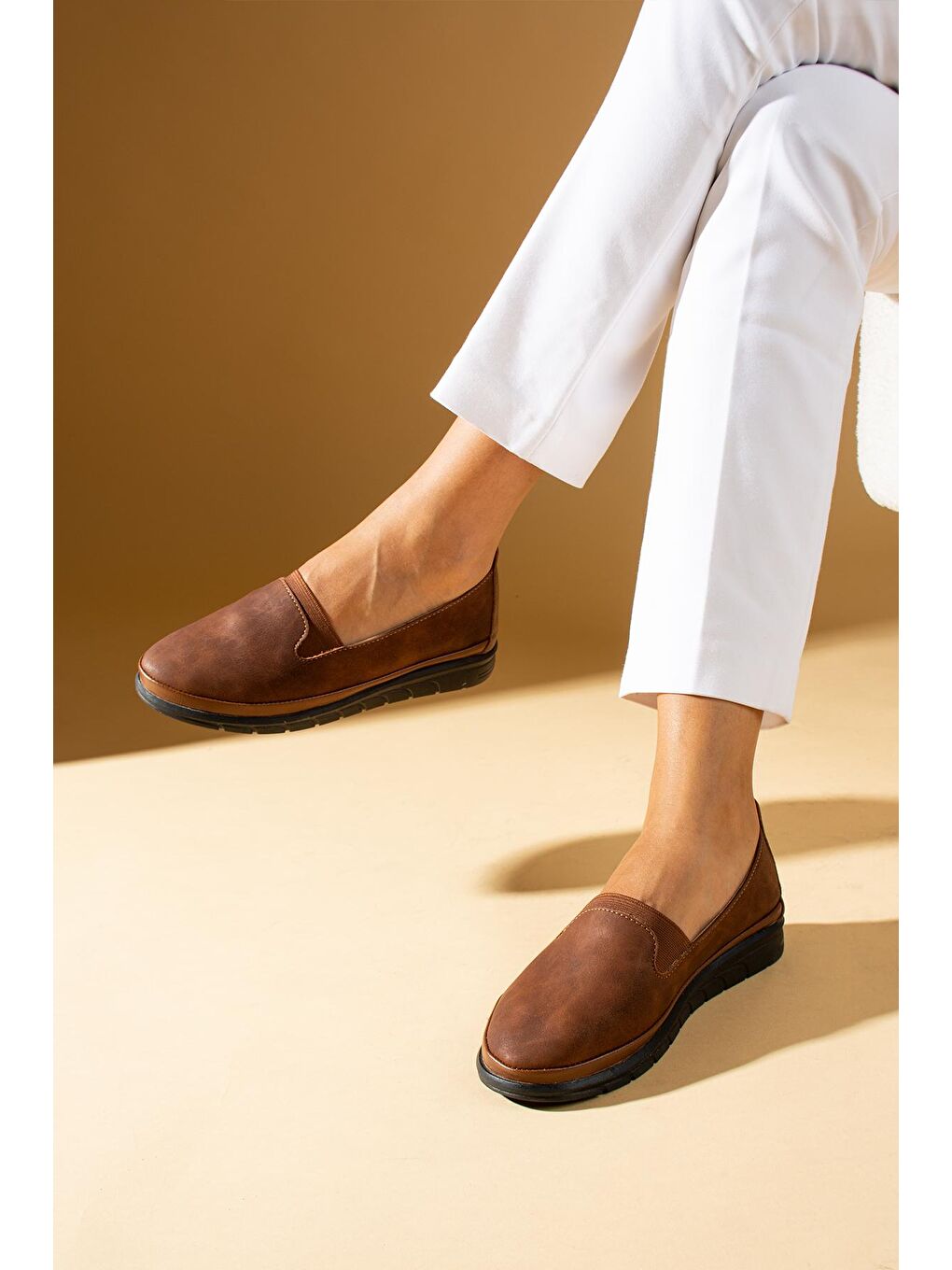 Kahverengi Comfort Taban İç Astar Deri Kadın Ayakkabı 43-5566-23-2