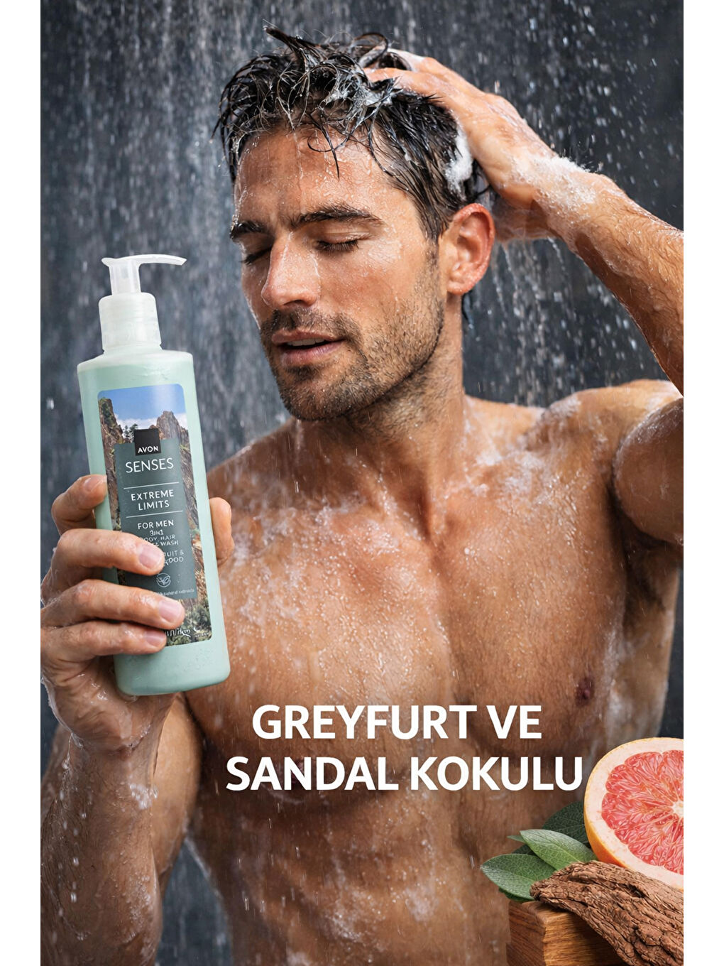 Extreme Limits Greyfurt ve Sandal Kokulu Saç ve Vücut için Erkek Duş Jeli 720 Ml. İkili Set-2
