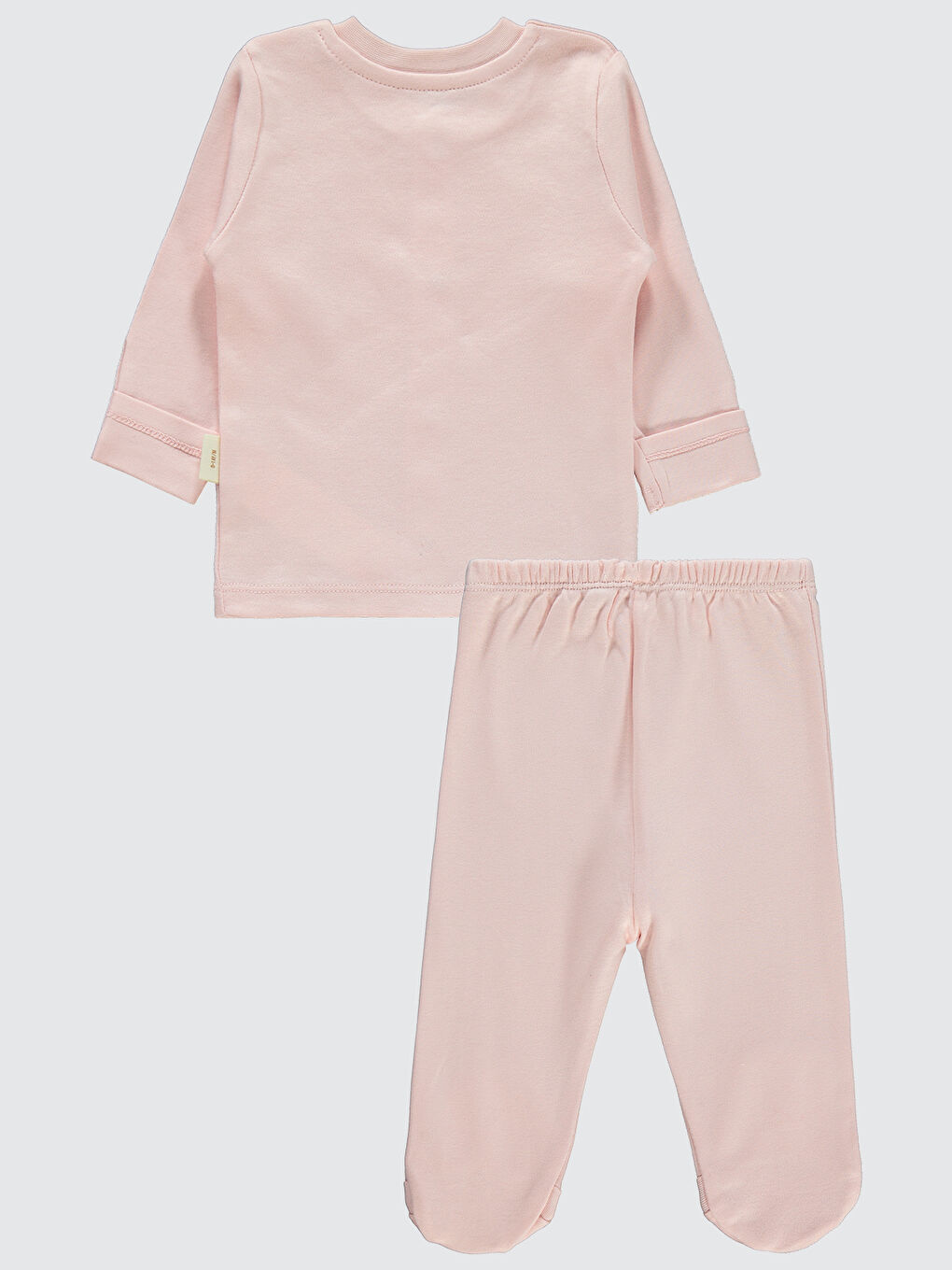 Baby Bebek Organik Pijama Takımı 0-6 Ay Pembe-1