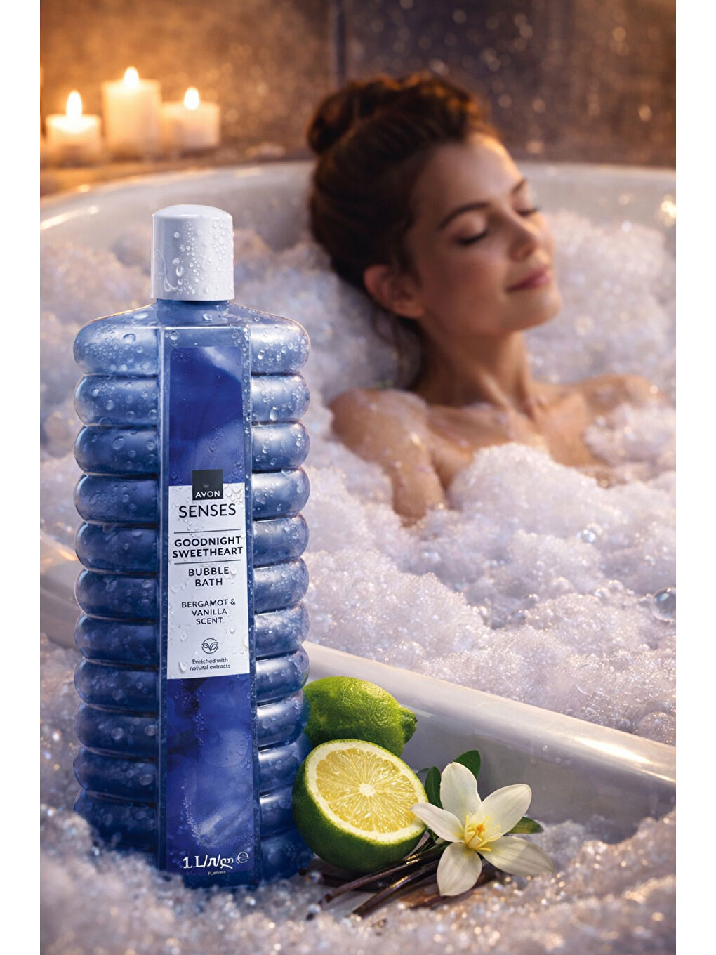 Senses Goodnight Sweetheart Bergamot ve Vanilya Kokulu Banyo Köpüğü 1 Lt. İkili Set-2