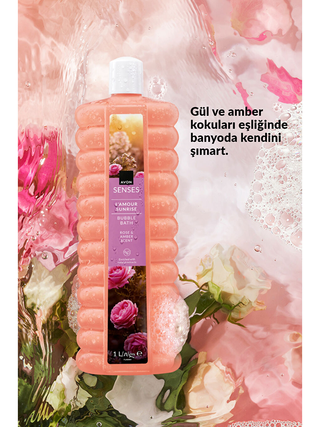 L'Amour Sunrise Gül ve Kehribar Kokulu Banyo Köpüğü 1 Lt. İkili Set-3