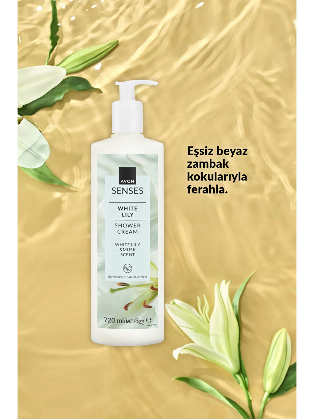 Senses White Lily Beyaz Zambak Kokulu Duş Jeli 720 Ml. Üçlü Set-3