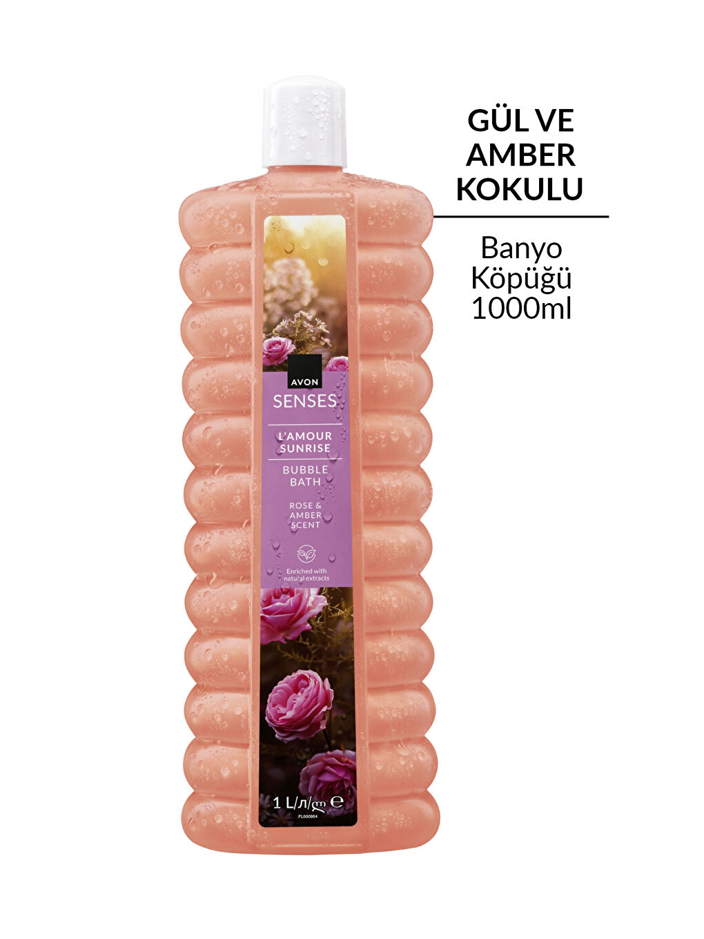 L'Amour Sunrise Gül ve Kehribar Kokulu Banyo Köpüğü 1 Lt. Üçlü Set-1