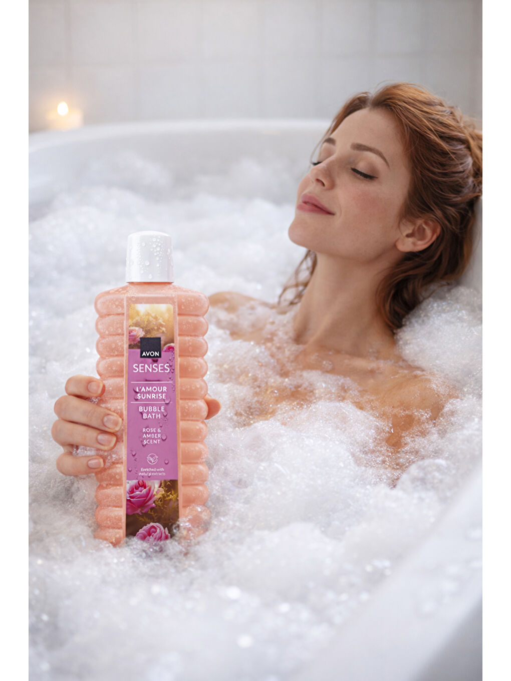 L'Amour Sunrise Gül ve Kehribar Kokulu Banyo Köpüğü 1 Lt. Üçlü Set-2