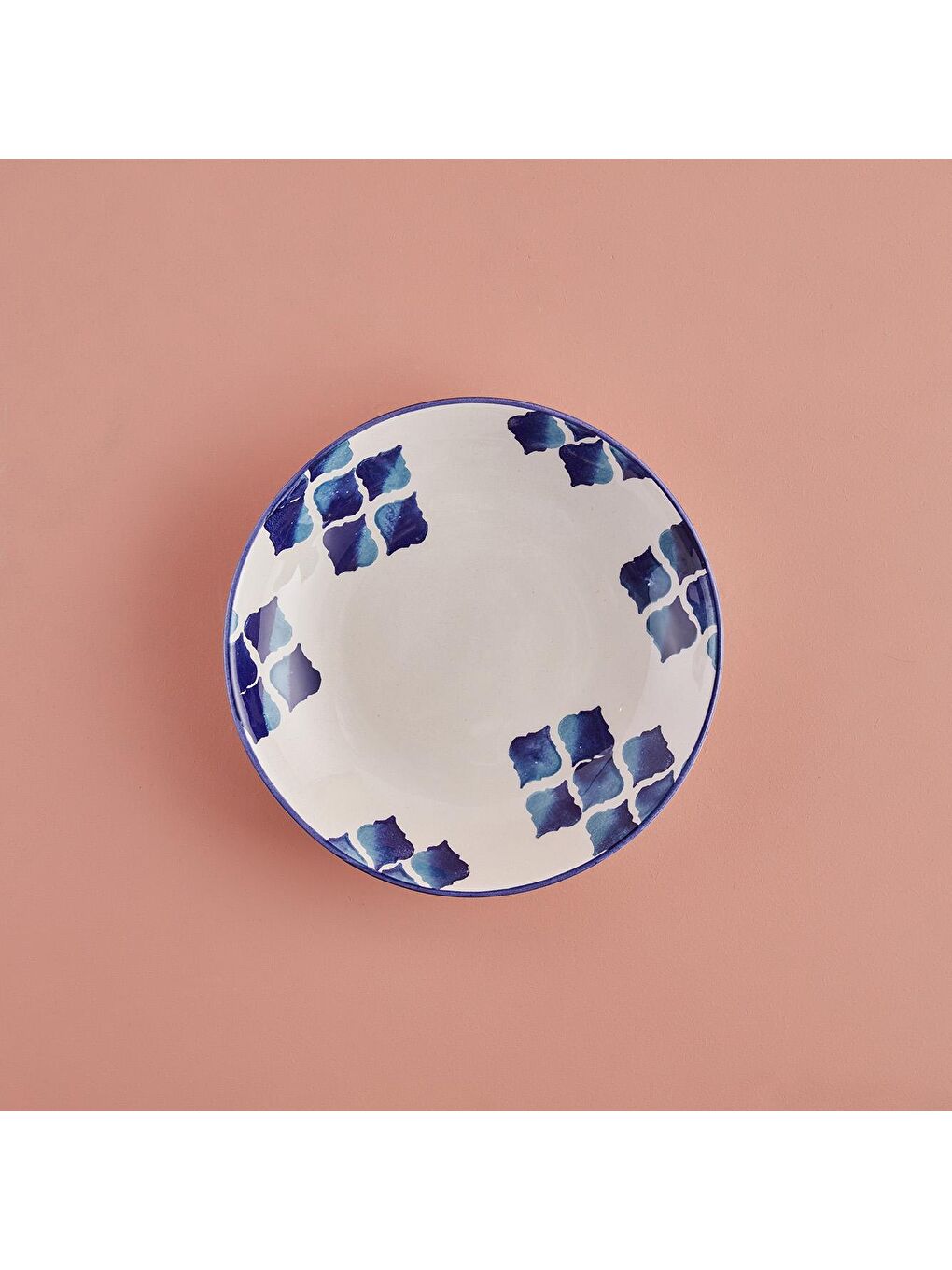 Blue Tile Seramik Yemek Tabağı 6'lı Mavi