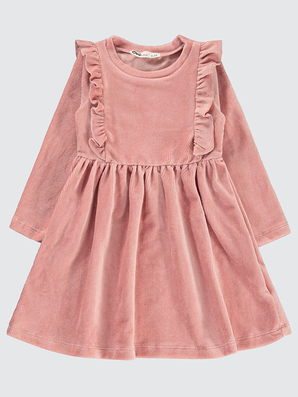 Pembe Girls Kız Çocuk Elbise 2-5 Yaş Koyu Pudra