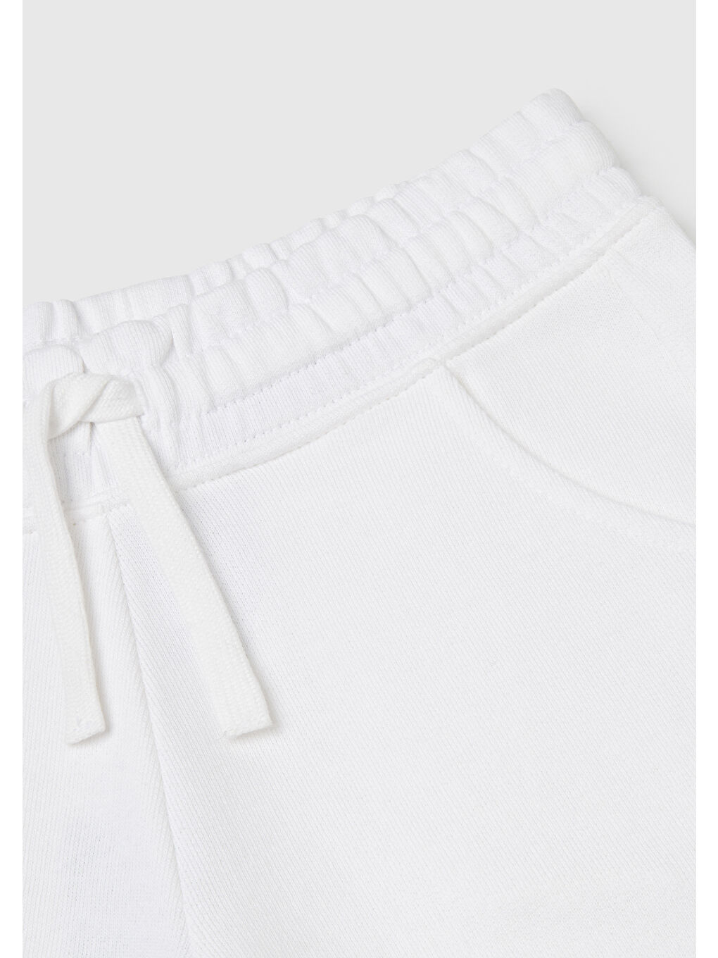 Kız Çocuk Beyaz Logolu Sweat Şort-2