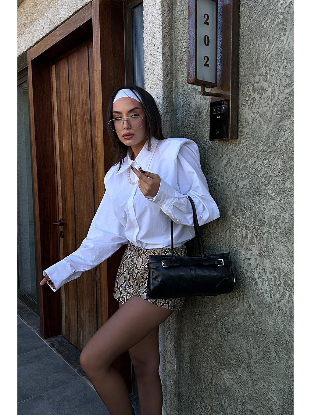 Enyola Vintage Baget Çanta Siyah-9