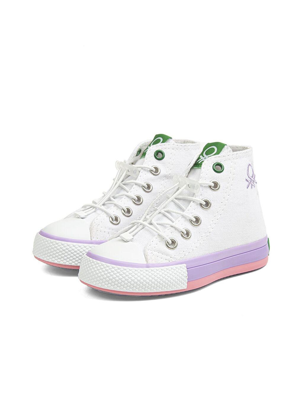 BN-30651 - 3394 Beyaz Lila - Çocuk Spor Ayakkabı-3