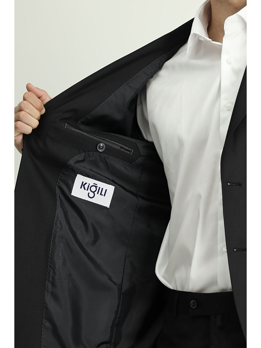 Siyah 8 Drop Long Slim Fit Uzun Dar Kesim Takım Elbise-7