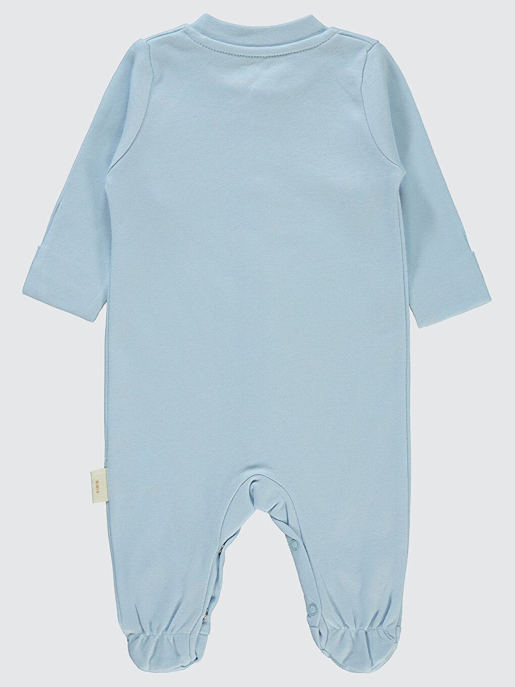 Baby Bebek Organik Patikli Tulum 0-3 Ay Mavi-1