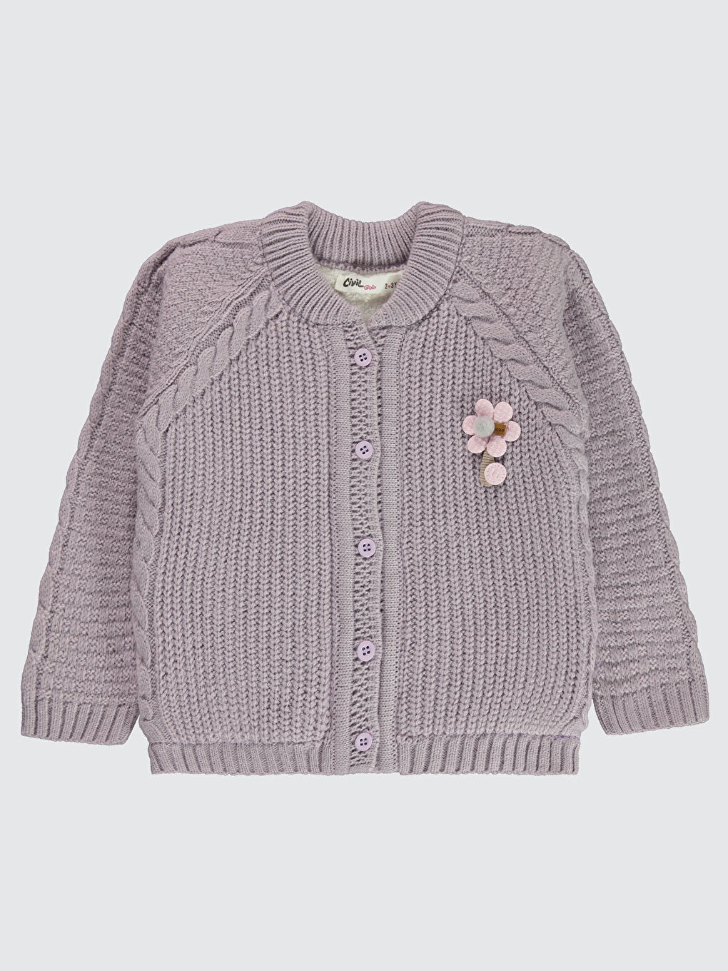 Girls Kız Çocuk Hırka 2-5 Yaş Lila