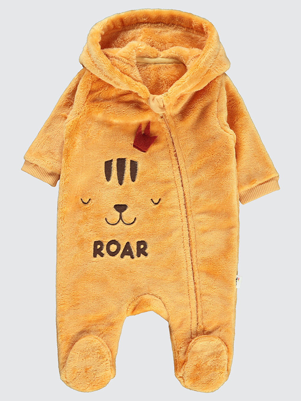 Kahverengi Baby Erkek Bebek Patikli Tulum 1-6 Ay Güderi Hardalı