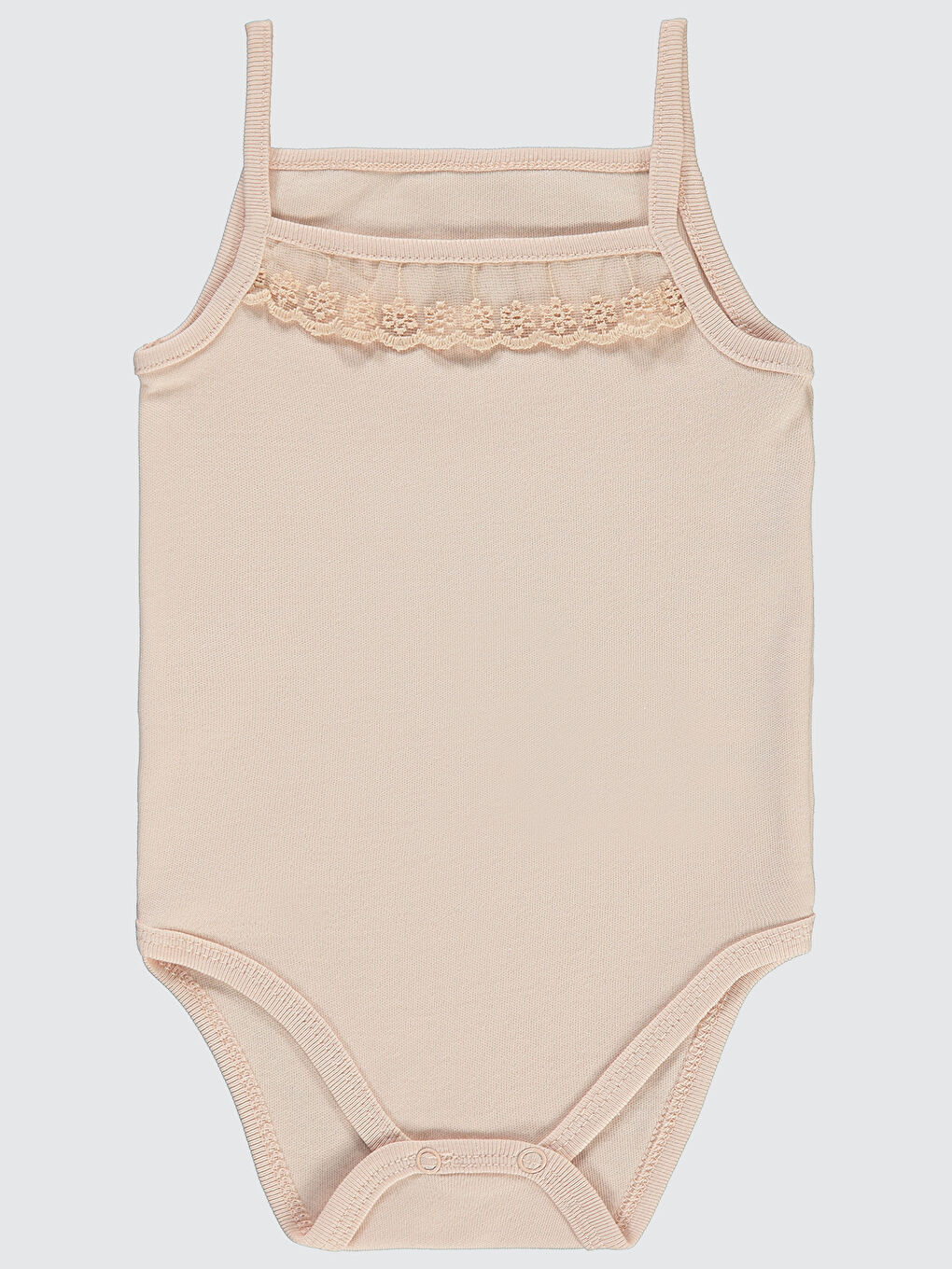 Civil Pembe Baby Kız Bebek Çıtçıtlı Badi 12-24 Ay Pudra