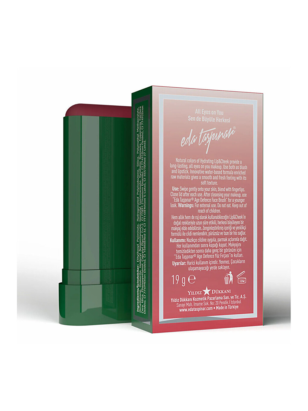 Lip & Cheek Cream Blush Stick Cherry Belle (egy0071)-1