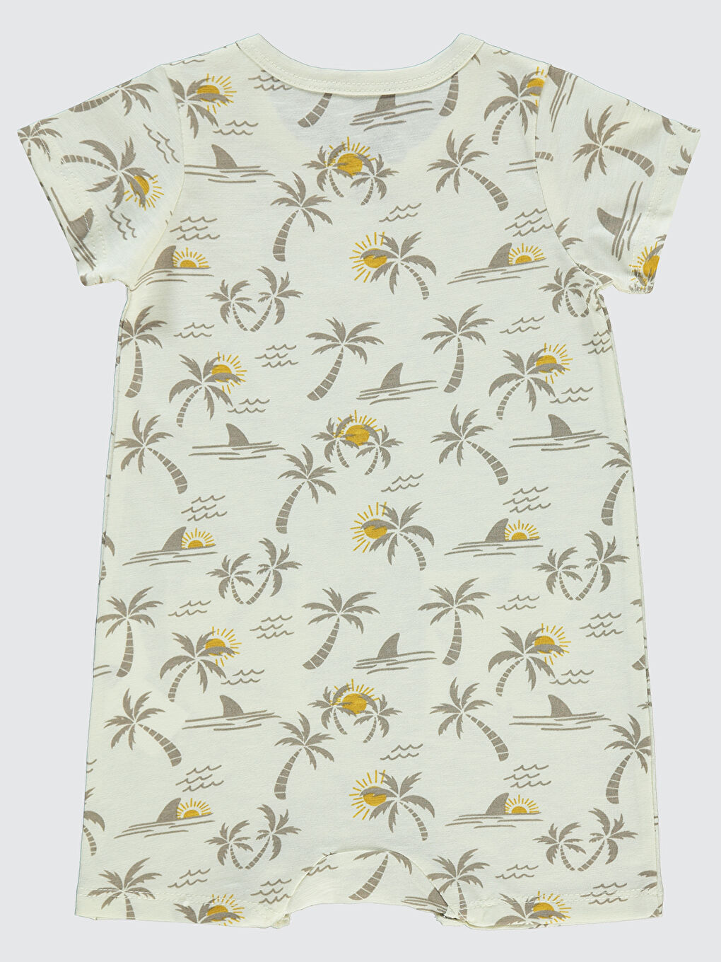 Baby Erkek Bebek Patiksiz Tulum 6-18 Ay Ekru-1