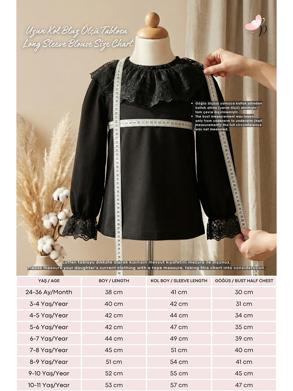 Siyah Kız Çocuk Dantel Detaylı Bluz Ve Body-3