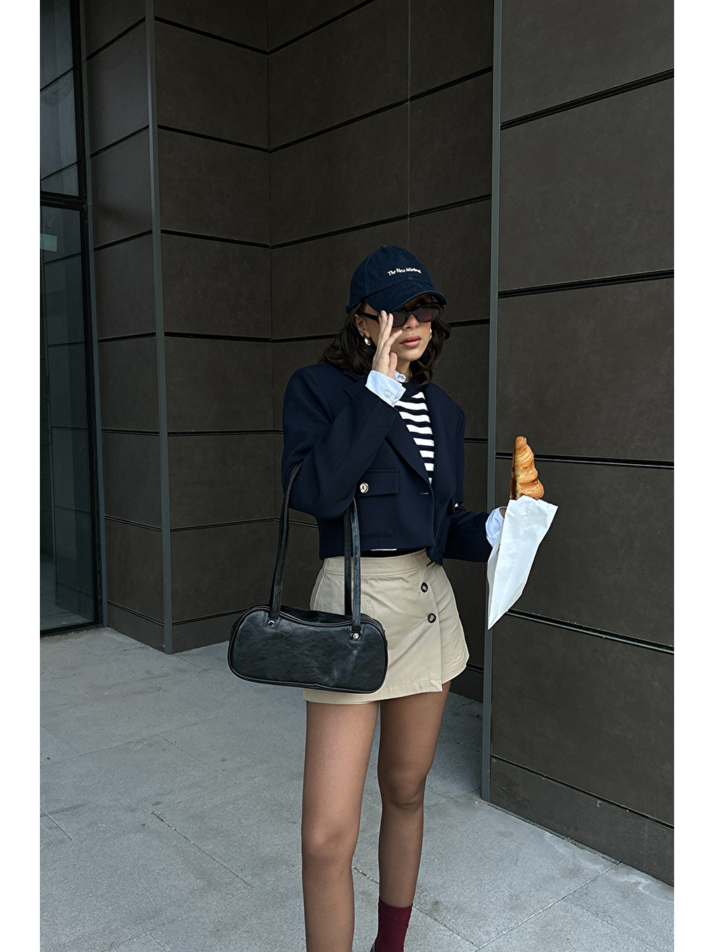 Baguet Vintage Baget Çanta Siyah-7