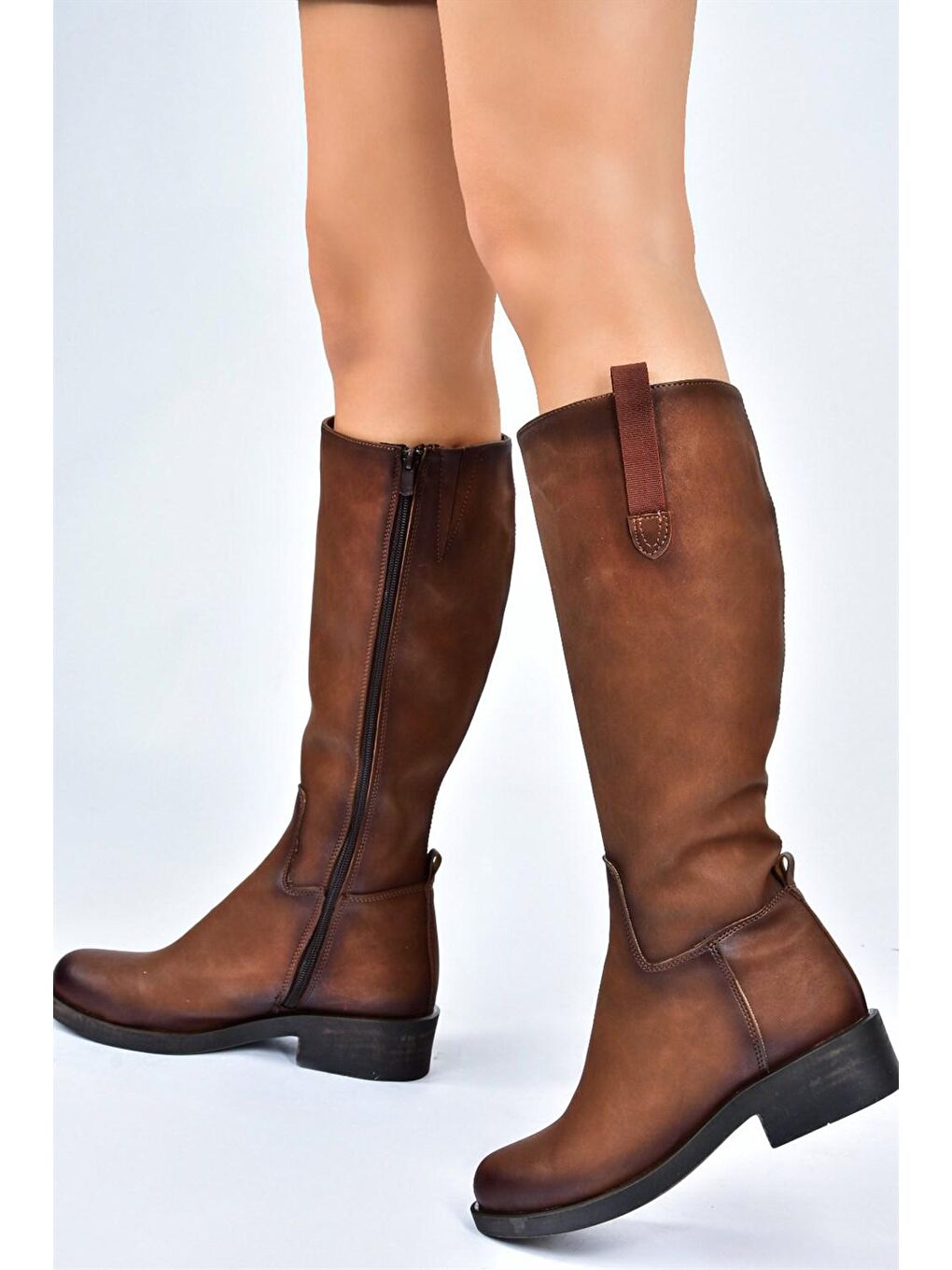 Kahverengi J674272109 Taba Kadın Çizme-1