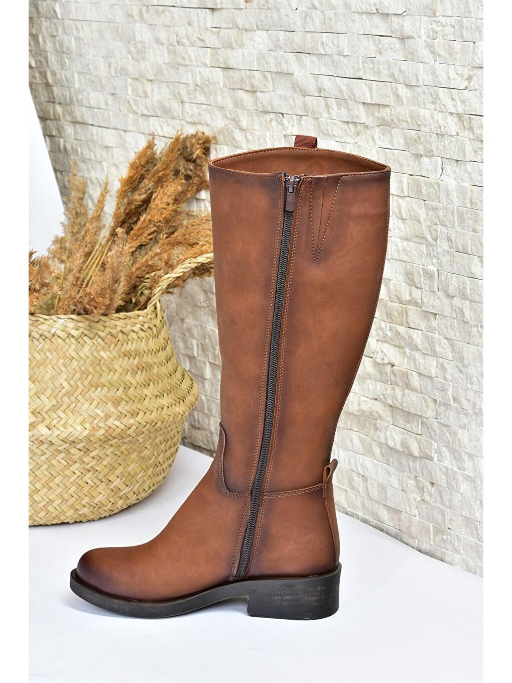 Kahverengi J674272109 Taba Kadın Çizme-3