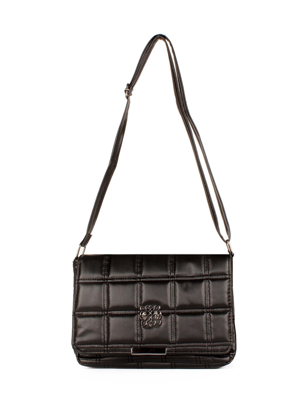 Siyah Kadın Kapitoneli Omuz Çantası (20579)-1