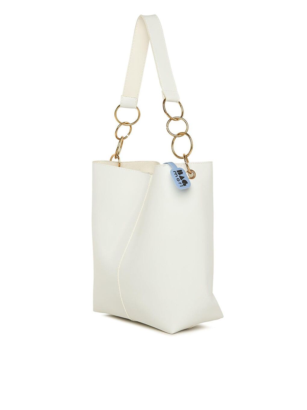 Beyaz Halka Detaylı Askılı Çanta-1