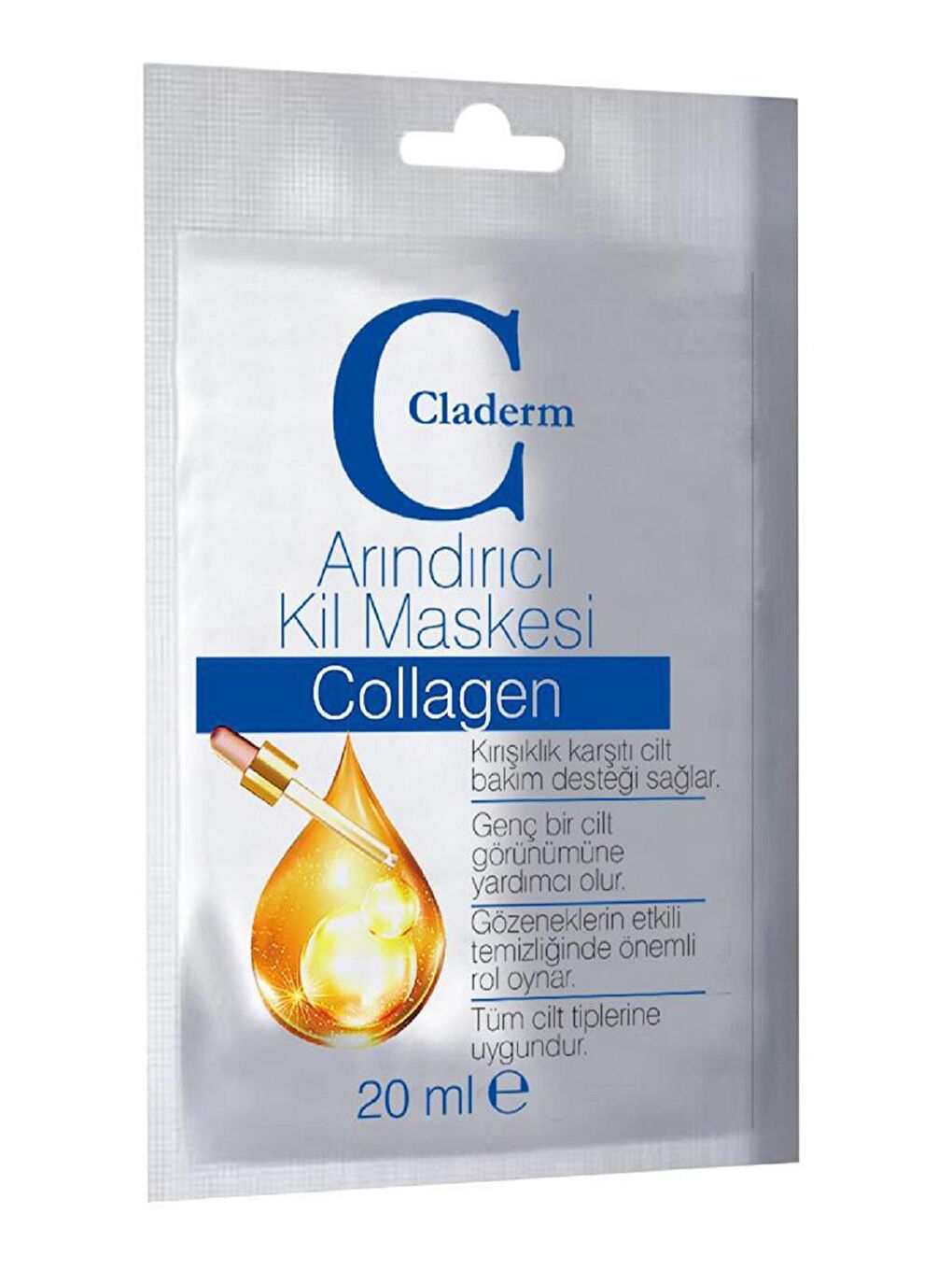 Claderm Şeffaf Kil Maskesi 20 ml Sachet – Collagen