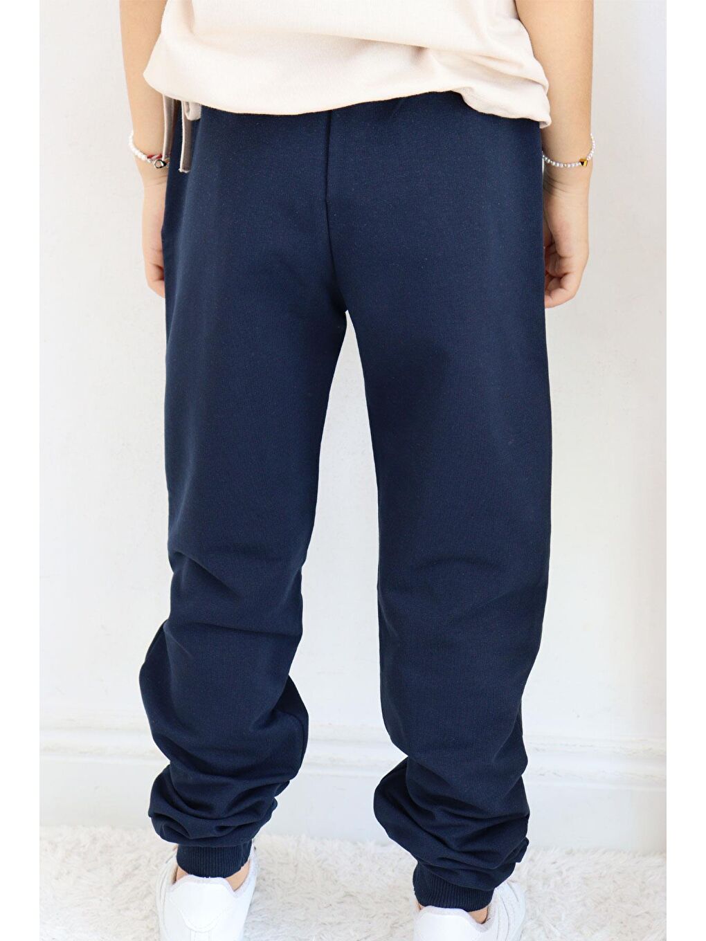 Kız Çocuk Eşofman Altı Çima Dikiş Detaylı Cepli Lacivert (3-7 Yaş)-2