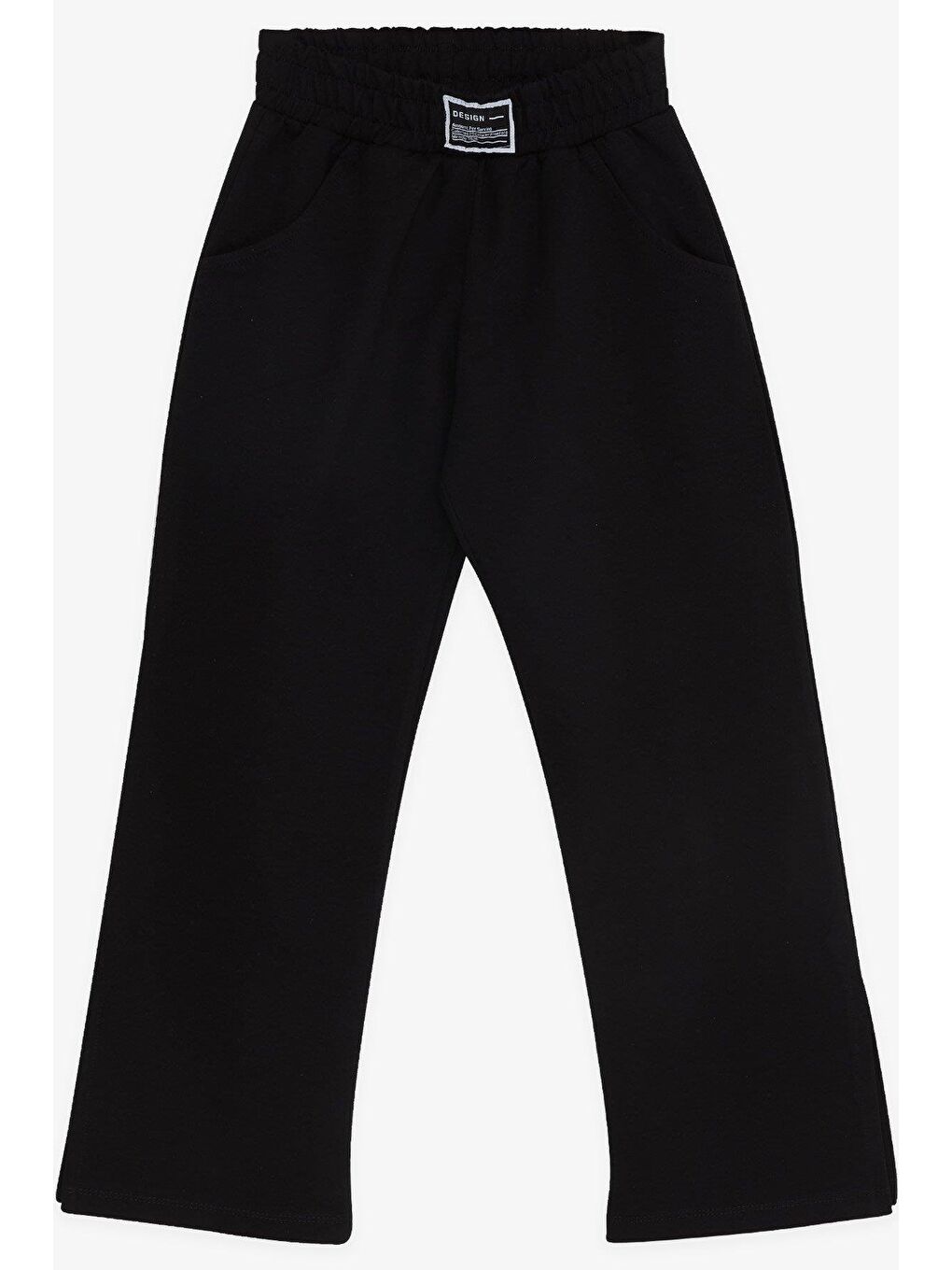 Kız Çocuk Eşofman Altı Paçası Yırtmaçlı Siyah (8-9 Yaş)-4