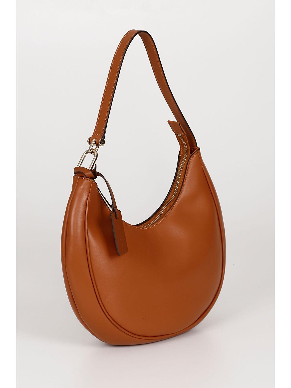 Siyah Platinum Hakiki Deri Orta Boy Kadın Omuz Çantası Q8148-1