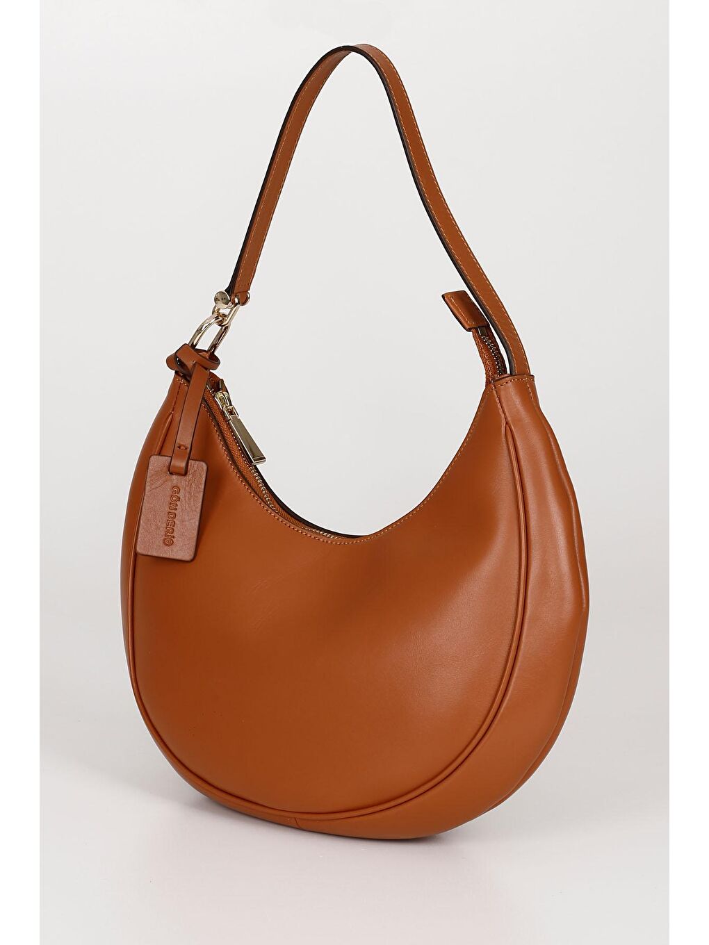 Siyah Platinum Hakiki Deri Orta Boy Kadın Omuz Çantası Q8148-2