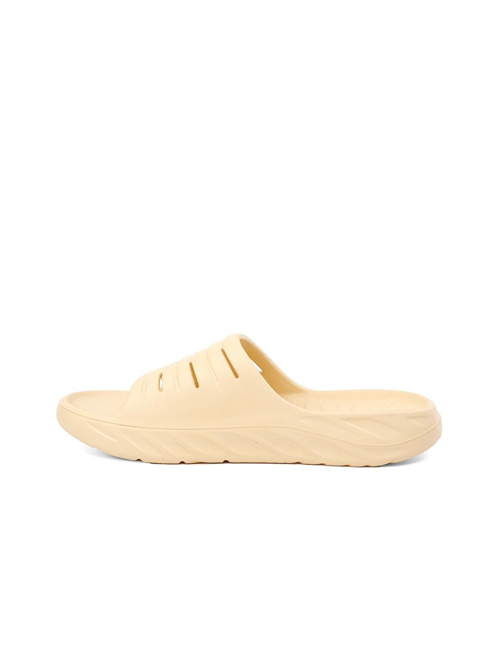 024 Bej Ultra Tek Bantlı Erkek Terlik-1