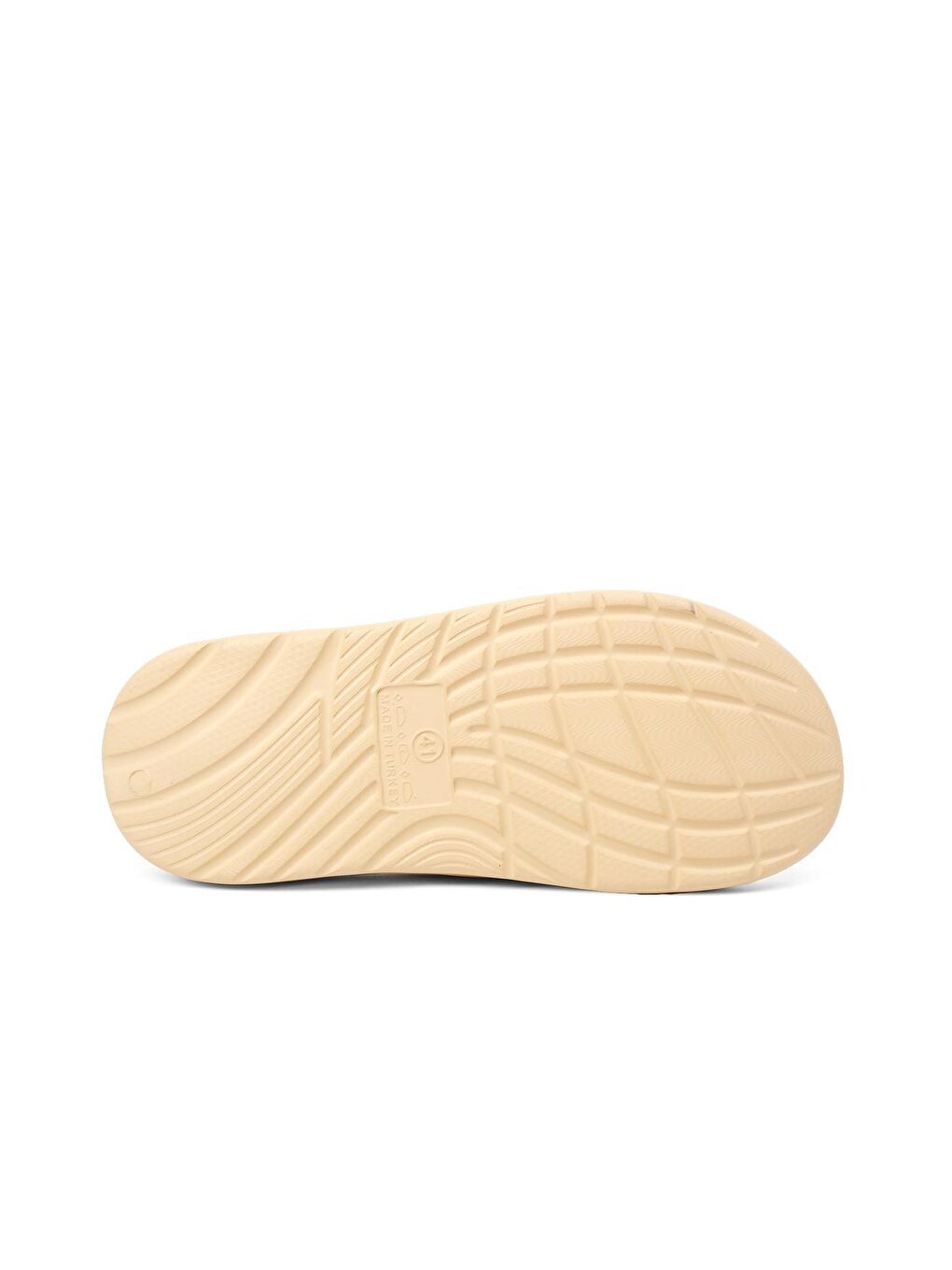 024 Bej Ultra Tek Bantlı Erkek Terlik-4