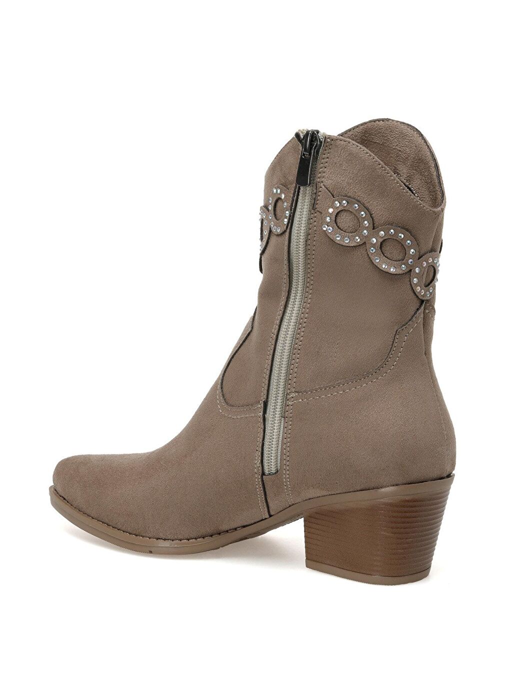 Bej JODI 2PR Vizon Kadın Kovboy Bot-2