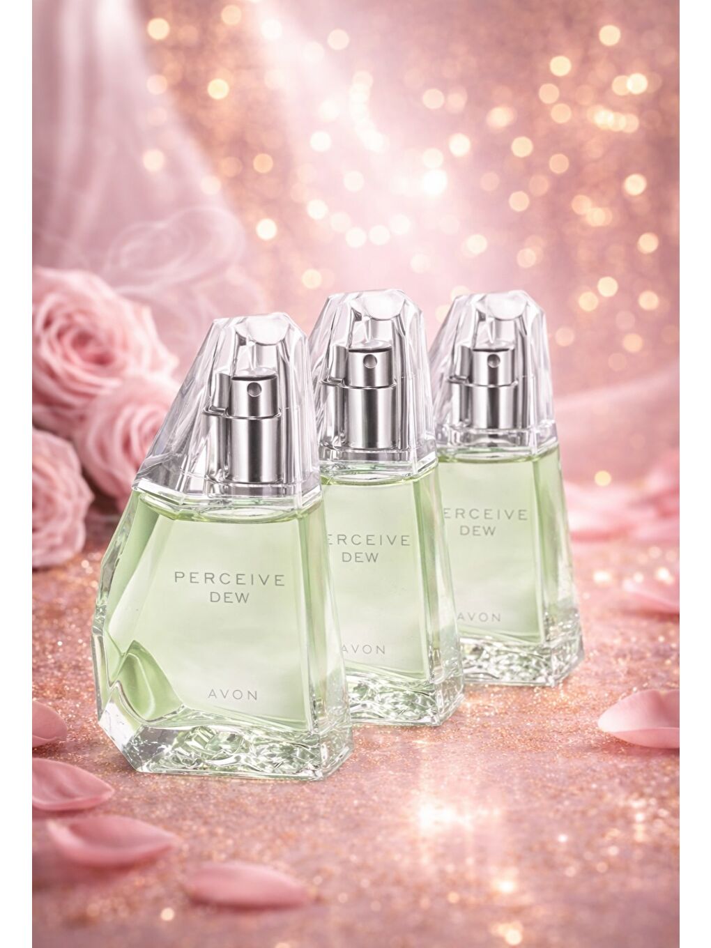 Perceive Dew Kadın Parfüm Edt 50 Ml. Üçlü Set