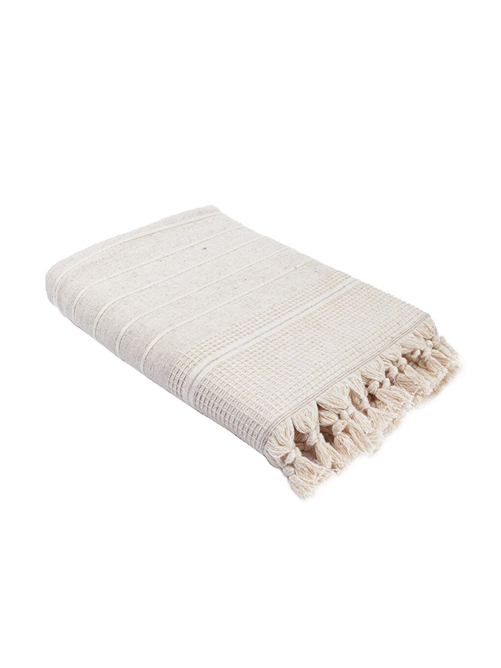 Arden Banyo Havlusu %100 Organik Pamuk Karışımlı Kenevir Havlu Bej 70x140 Cm