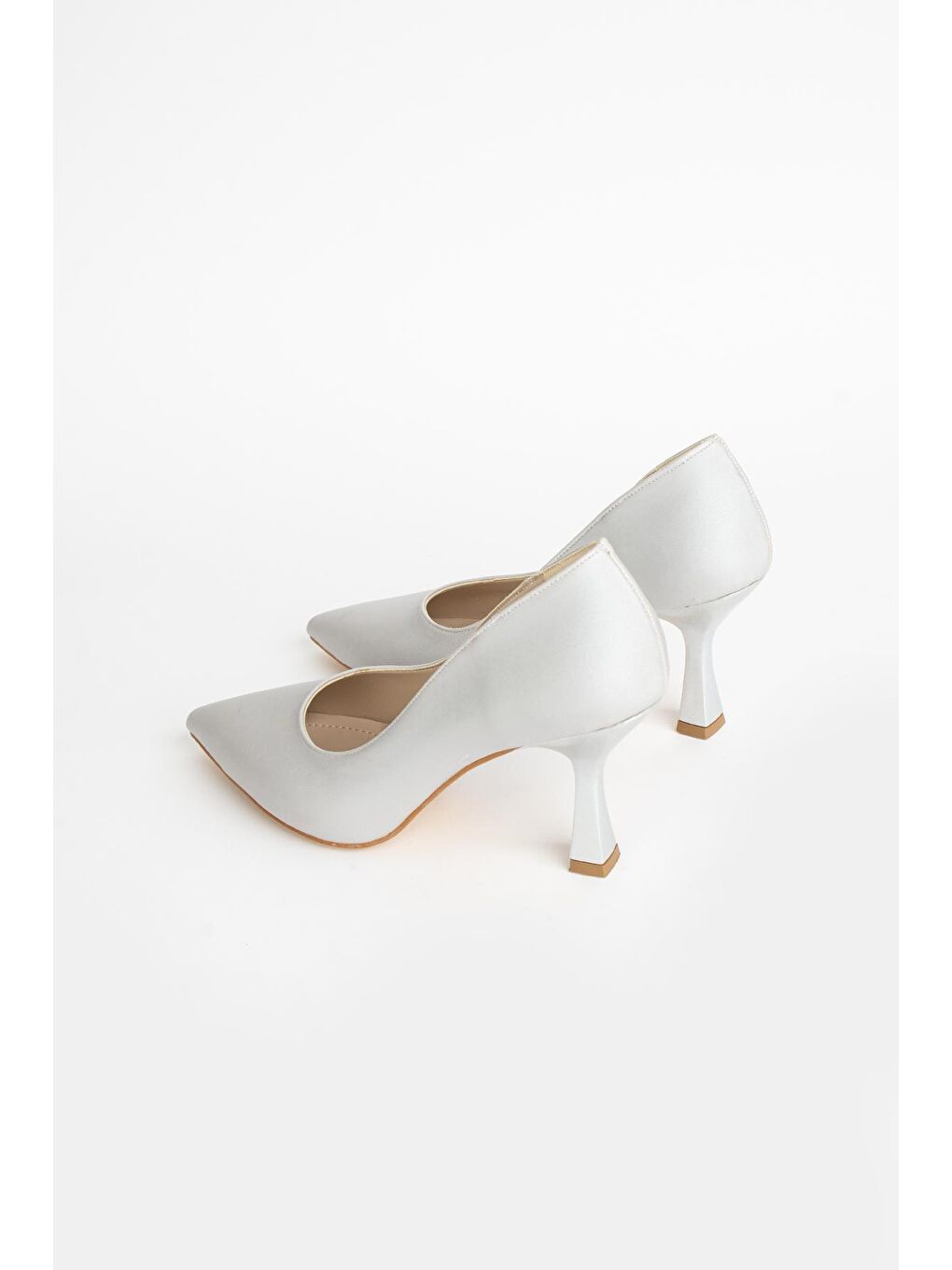 Mavi Kadeh Topuk Klasik Kadın Stiletto 017-1445-21Saten-3