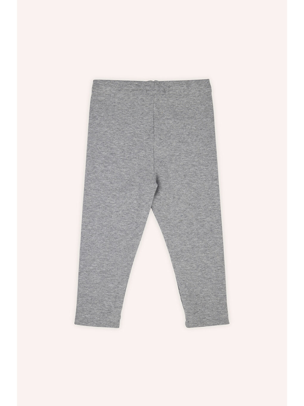 Kız Bebek Baskı Detaylı Gri-Melanj Tayt-1