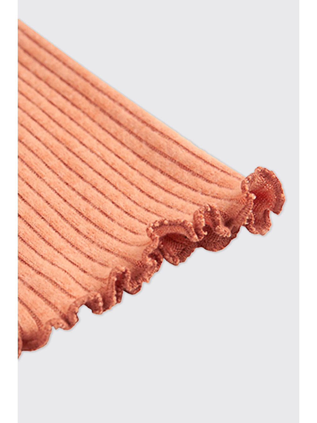 Kahverengi Kız Çocuk Örme Kiremit 2'li Triko Takım-6