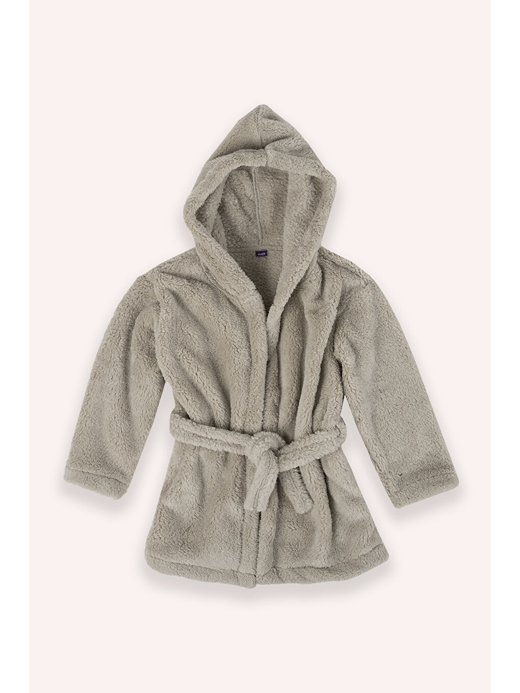 Unisex Pelüş Bej Sabahlık