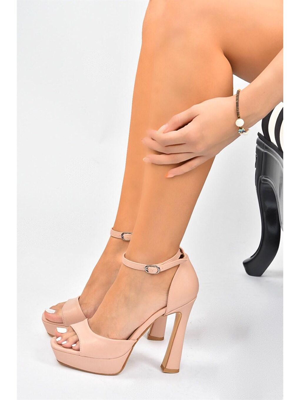 Pembe Pudra Platform Topuklu Kadın Ayakkabı K404580109-3