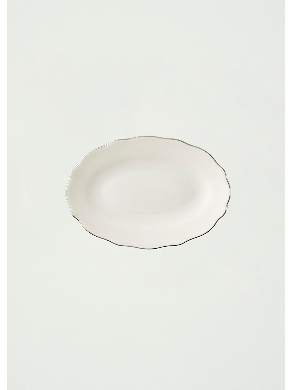 Gri Victoria Porselen Sunum Tabağı Silver (20 cm)