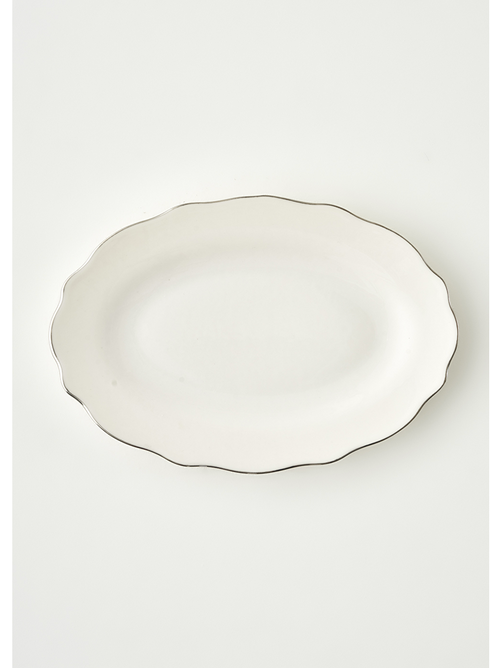 Gri Victoria Porselen Sunum Tabağı Silver (30 cm)