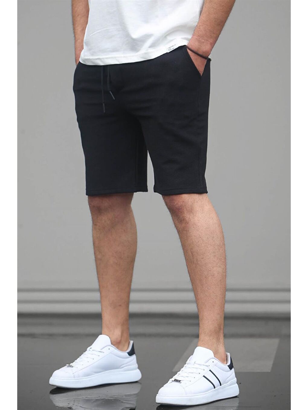 Siyah Erkek Şort 5438-1