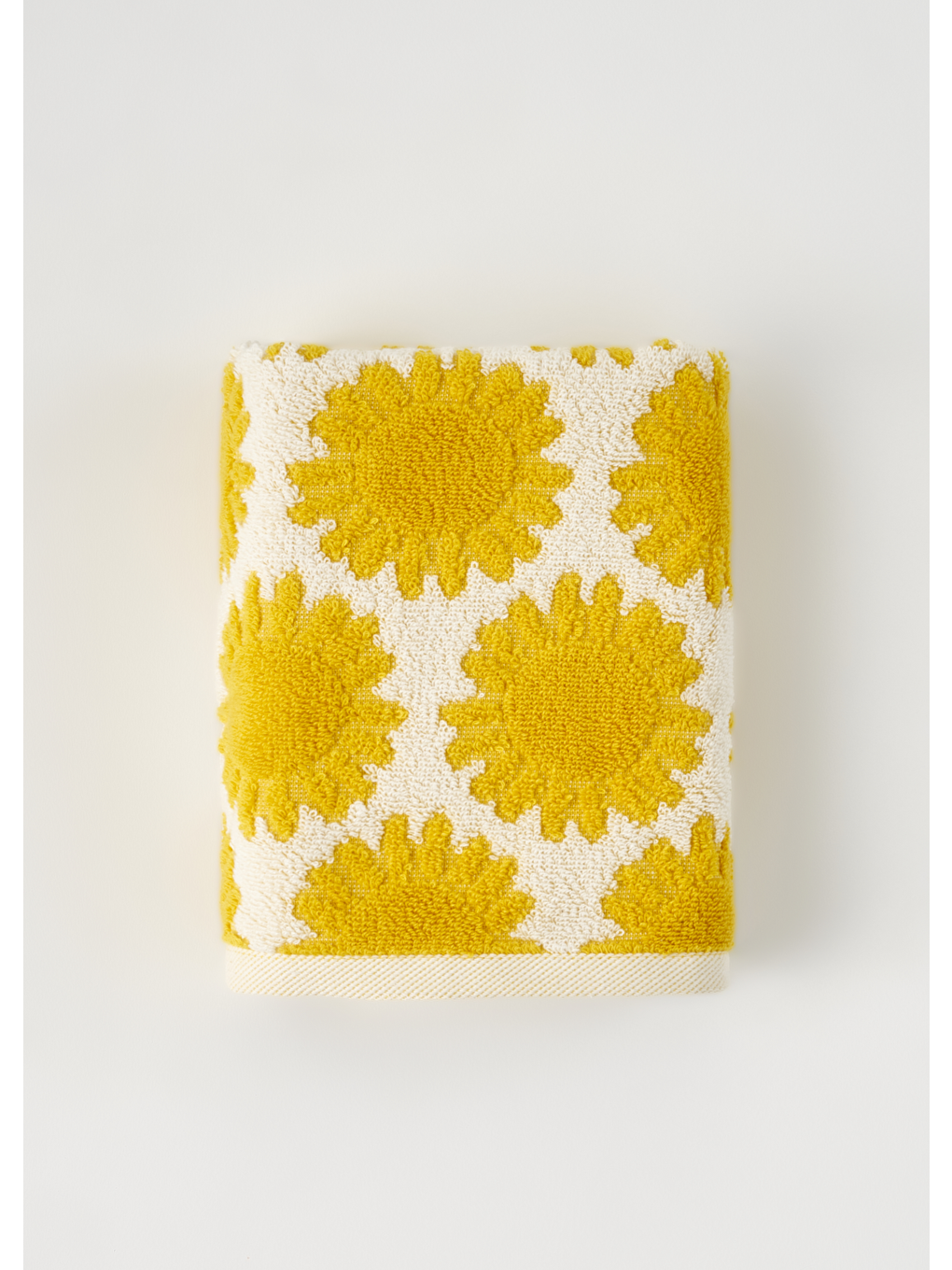 %100 Pamuk Sunny Yüz Havlusu Sarı (50x70 Cm)