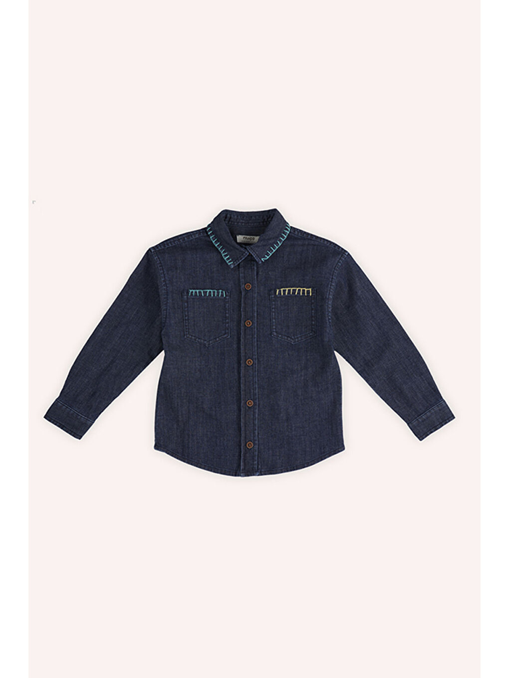 Kız Çocuk Lacivert Jean Gömlek-3