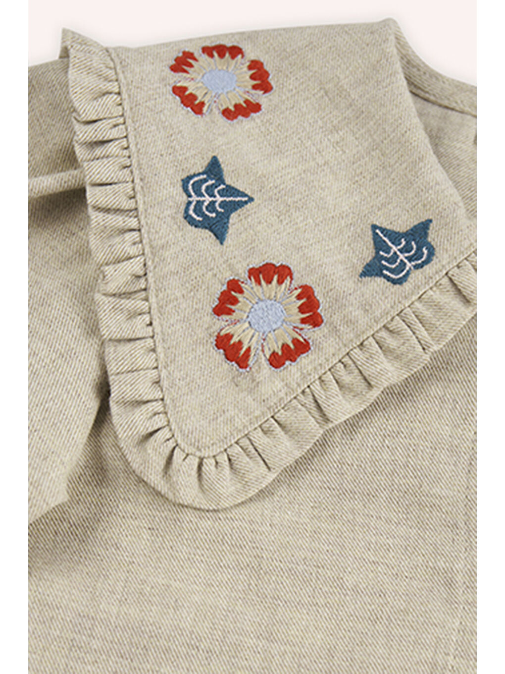 Kız Bebek Geniş Yakalı Bej Gömlek-2